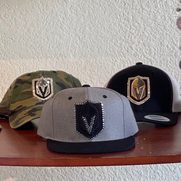 VGK Custom Swarovski Crystal SnapBack Hat - Picture 6 of 8